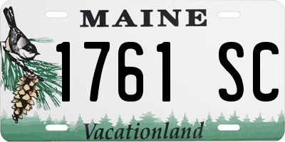 ME license plate 1761SC