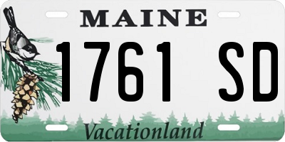 ME license plate 1761SD