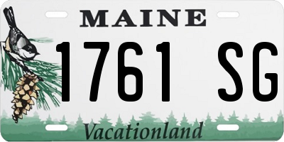 ME license plate 1761SG