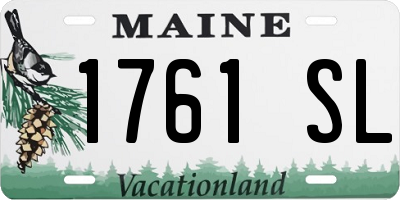 ME license plate 1761SL