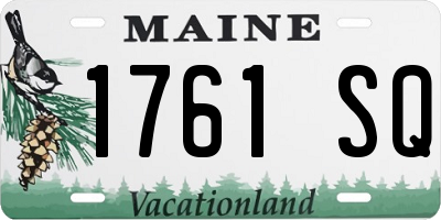 ME license plate 1761SQ