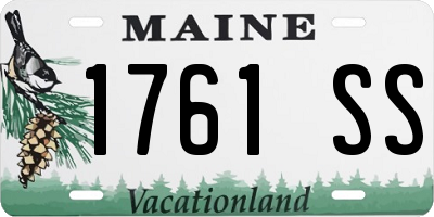 ME license plate 1761SS