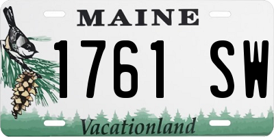 ME license plate 1761SW