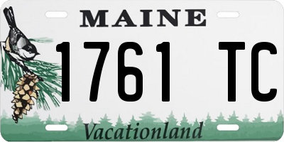 ME license plate 1761TC