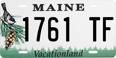 ME license plate 1761TF