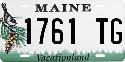 ME license plate 1761TG