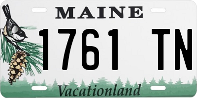 ME license plate 1761TN