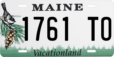 ME license plate 1761TO