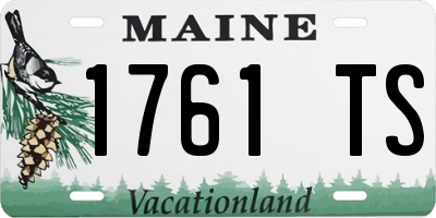 ME license plate 1761TS