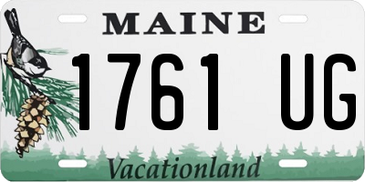 ME license plate 1761UG