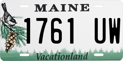 ME license plate 1761UW