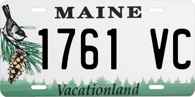 ME license plate 1761VC