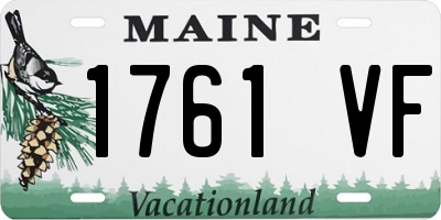 ME license plate 1761VF