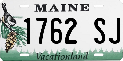 ME license plate 1762SJ