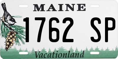 ME license plate 1762SP
