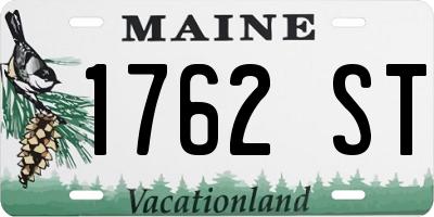 ME license plate 1762ST