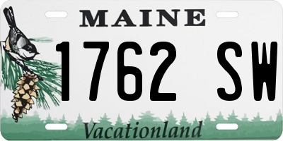 ME license plate 1762SW