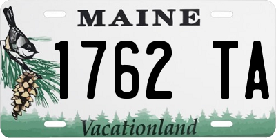ME license plate 1762TA