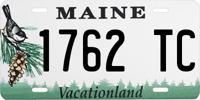 ME license plate 1762TC