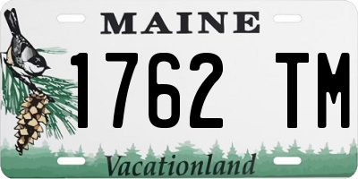 ME license plate 1762TM