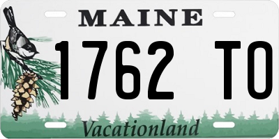 ME license plate 1762TO