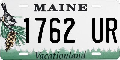 ME license plate 1762UR