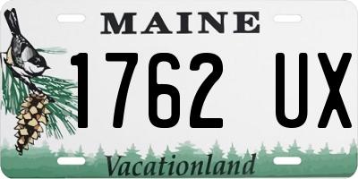 ME license plate 1762UX