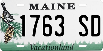 ME license plate 1763SD