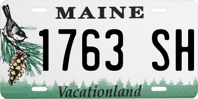 ME license plate 1763SH