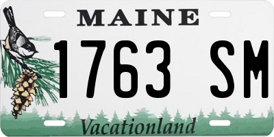 ME license plate 1763SM