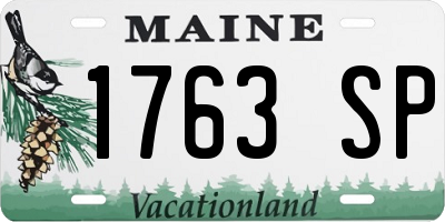 ME license plate 1763SP