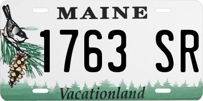 ME license plate 1763SR