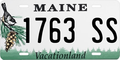 ME license plate 1763SS