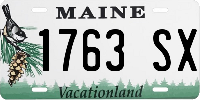 ME license plate 1763SX