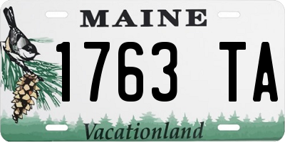 ME license plate 1763TA