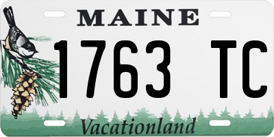 ME license plate 1763TC