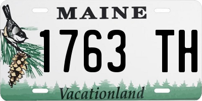 ME license plate 1763TH