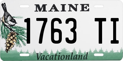 ME license plate 1763TI
