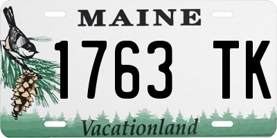 ME license plate 1763TK