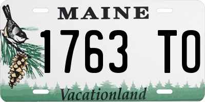 ME license plate 1763TO