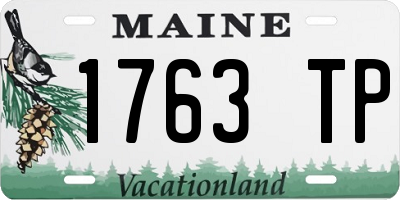 ME license plate 1763TP