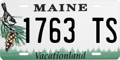 ME license plate 1763TS