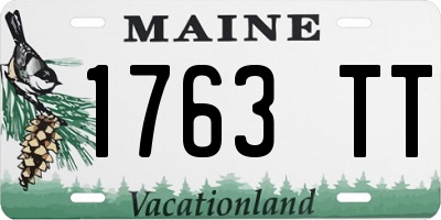 ME license plate 1763TT