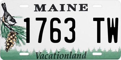 ME license plate 1763TW