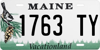 ME license plate 1763TY