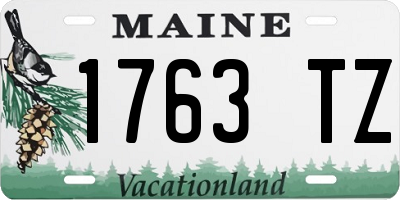 ME license plate 1763TZ