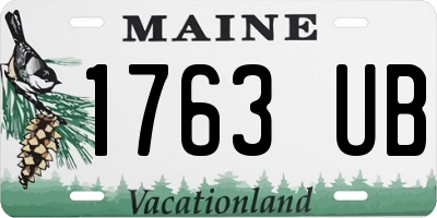 ME license plate 1763UB