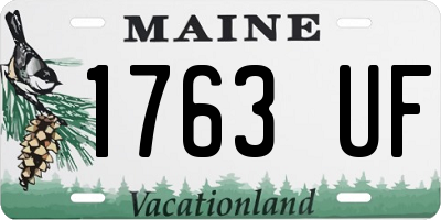ME license plate 1763UF