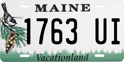 ME license plate 1763UI