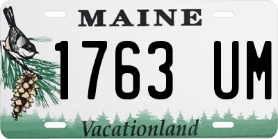 ME license plate 1763UM